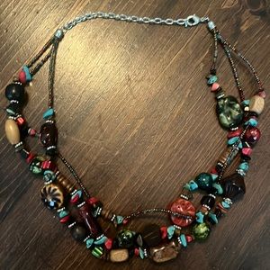 Gorgeous 3 strand beaded necklace